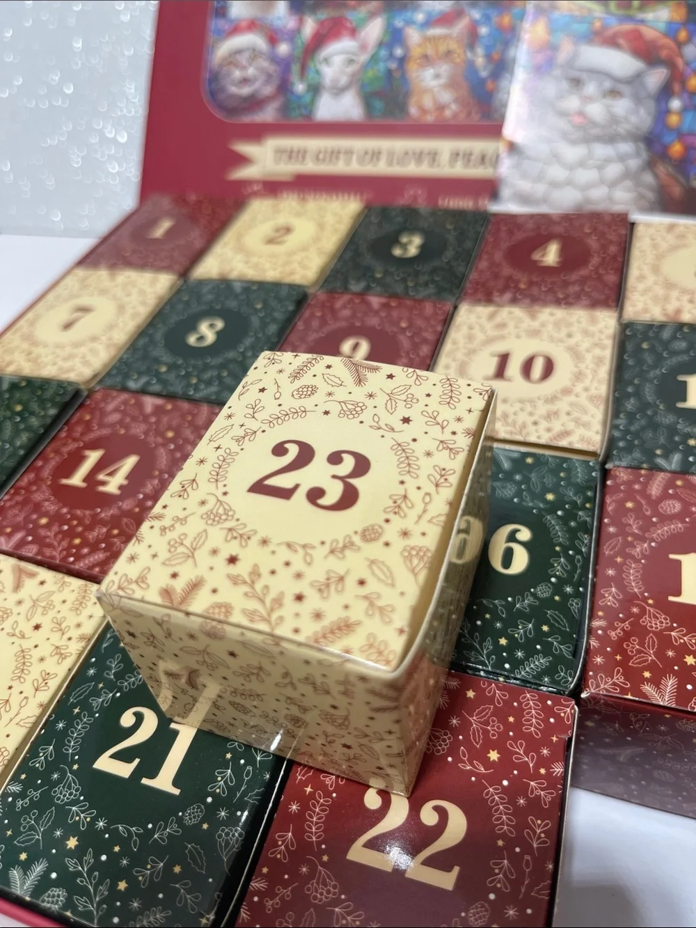 Red Advent Calendar Cat Jigsaw Puzzle - 1000 Piece Holiday Puzzle